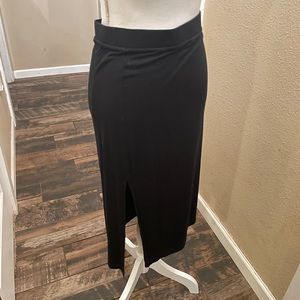 Black body con mid calf length skirt